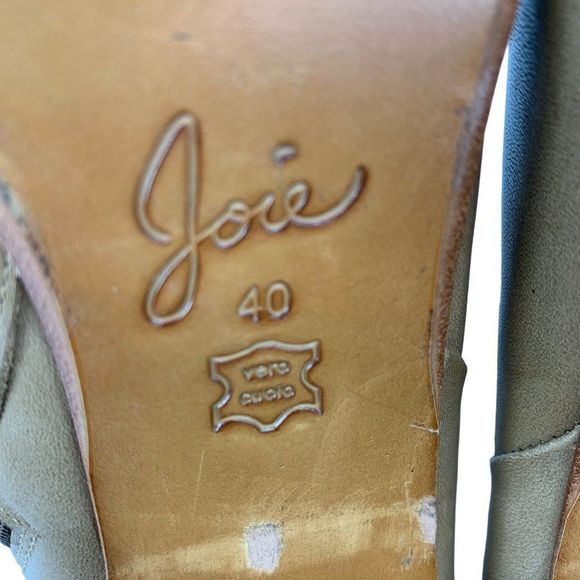 Womens Joie Size 2277 Booties Leather Zip Standed High Heel EUC 2277 Tan Sz 9 - Picture 11 of 12